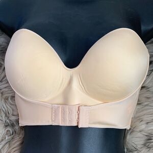 Designer Strapless Push Up Padded Lined No-wire Bra 36/80 beige